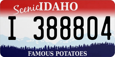 ID license plate I388804
