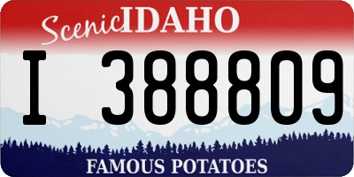 ID license plate I388809