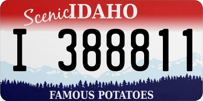 ID license plate I388811