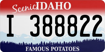 ID license plate I388822