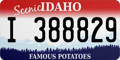 ID license plate I388829