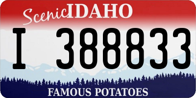 ID license plate I388833