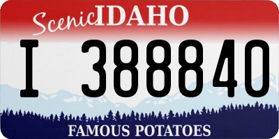 ID license plate I388840