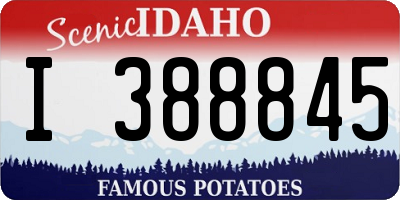 ID license plate I388845
