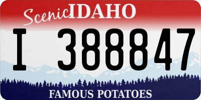 ID license plate I388847