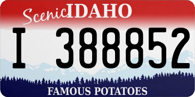 ID license plate I388852