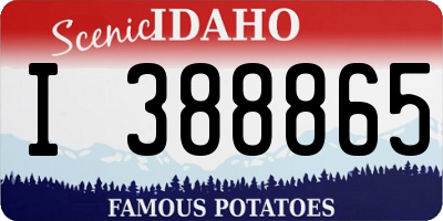 ID license plate I388865