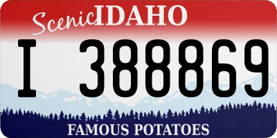 ID license plate I388869