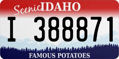 ID license plate I388871