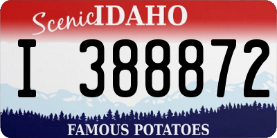 ID license plate I388872
