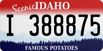 ID license plate I388875