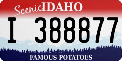 ID license plate I388877