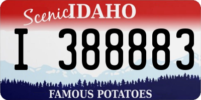 ID license plate I388883