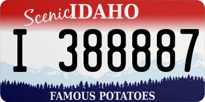 ID license plate I388887