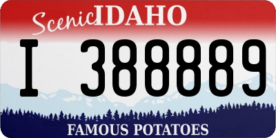 ID license plate I388889