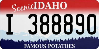 ID license plate I388890