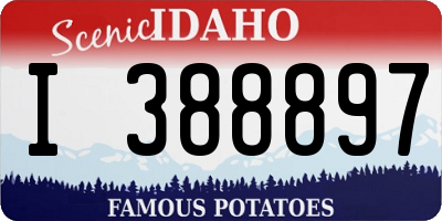 ID license plate I388897
