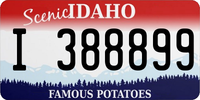 ID license plate I388899