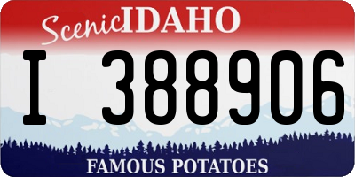 ID license plate I388906