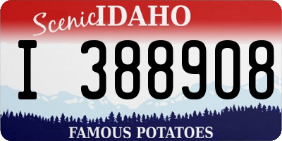 ID license plate I388908
