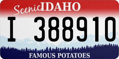 ID license plate I388910