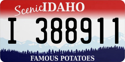 ID license plate I388911