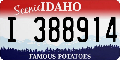 ID license plate I388914