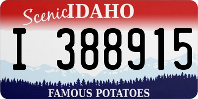 ID license plate I388915