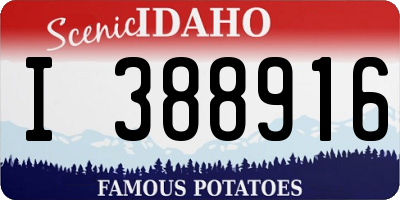 ID license plate I388916