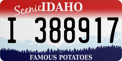 ID license plate I388917