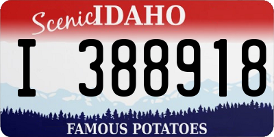ID license plate I388918