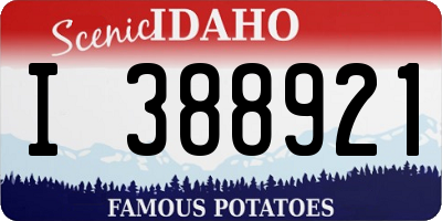 ID license plate I388921