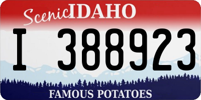 ID license plate I388923