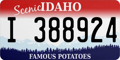 ID license plate I388924