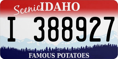 ID license plate I388927