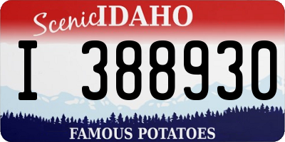 ID license plate I388930