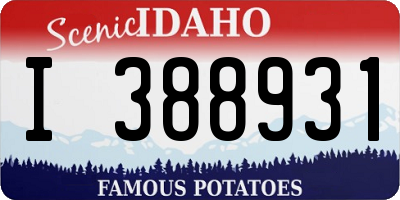 ID license plate I388931