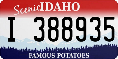 ID license plate I388935