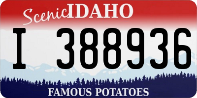 ID license plate I388936