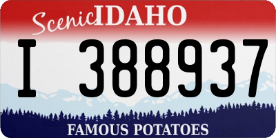 ID license plate I388937