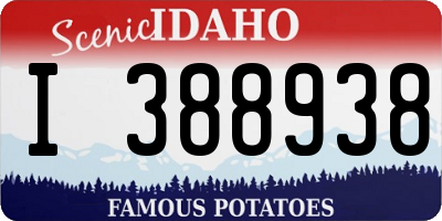 ID license plate I388938