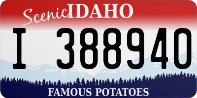 ID license plate I388940