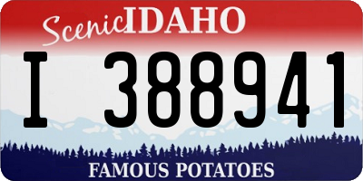 ID license plate I388941
