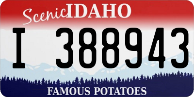 ID license plate I388943