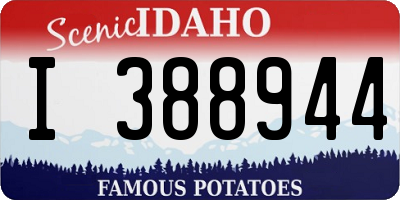 ID license plate I388944