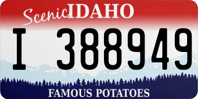 ID license plate I388949