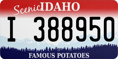 ID license plate I388950