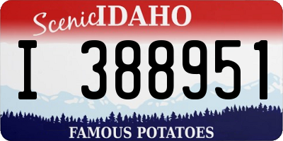 ID license plate I388951
