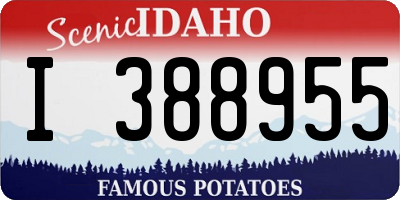 ID license plate I388955
