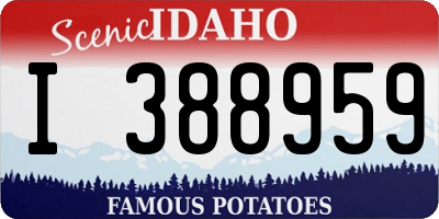 ID license plate I388959